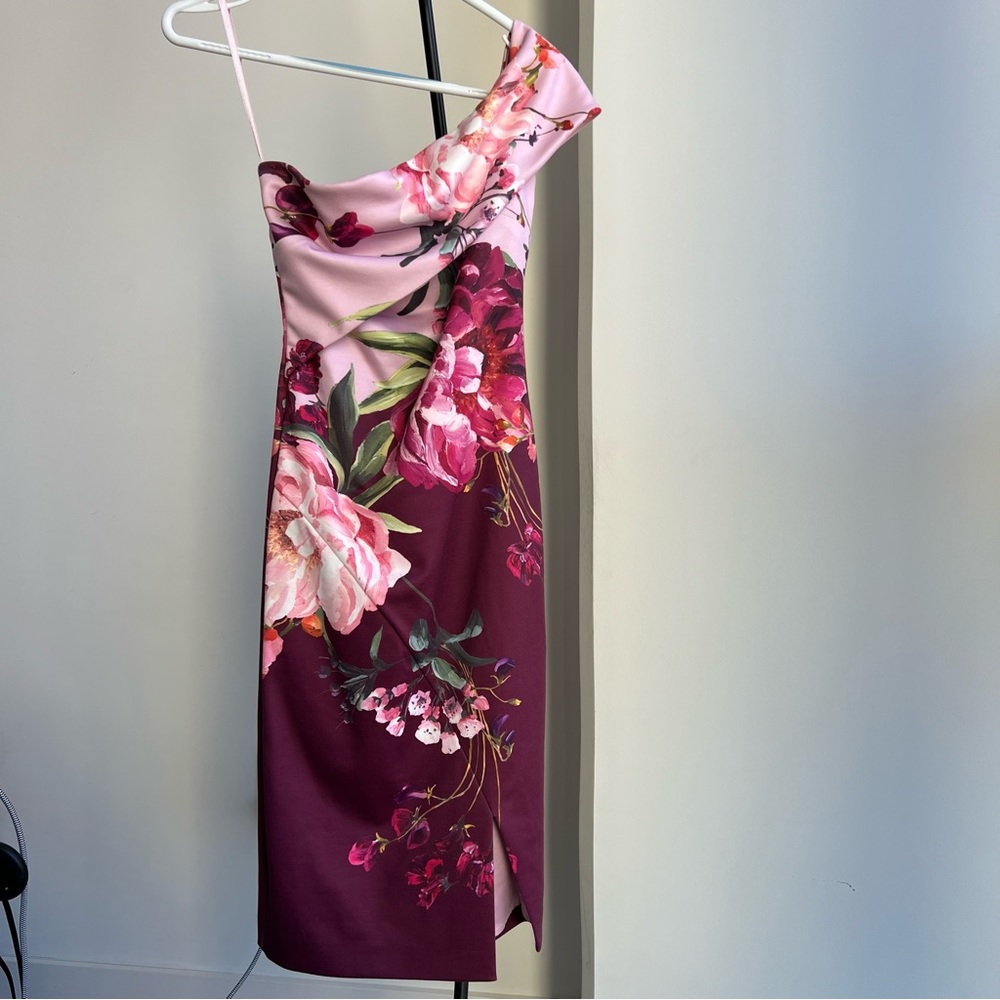 floral one shoulder Ted Baker dress